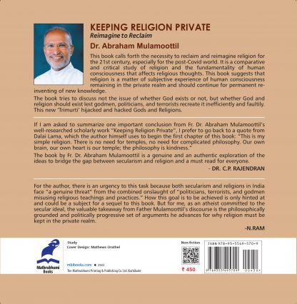 Keeping Religion Private Back Cover