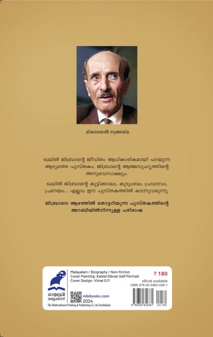 Khalil Gibran Athmakatha Back Cover Khalil Gibran Athmakatha Back Cover